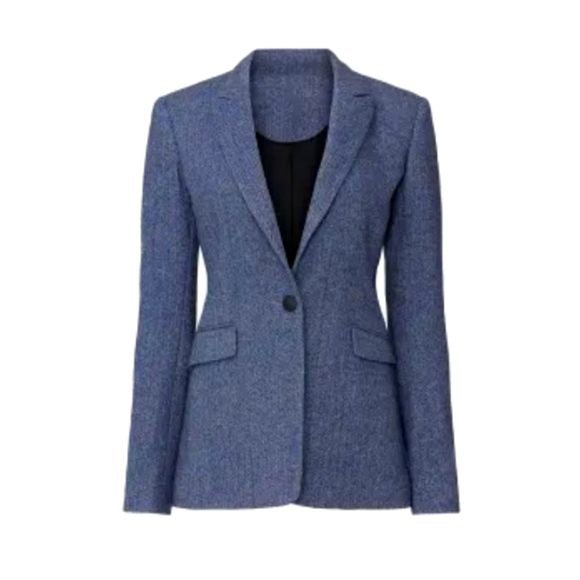 Rag&Bone hazel herringbone blazer blue 2 - Picture 5 of 9